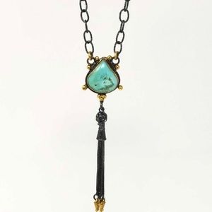 925&18K Genuine Gem Antiqued Women Necklace